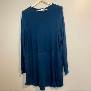 J. Jill Deep Blue Long Sleeve Wool blend Tunic Dress